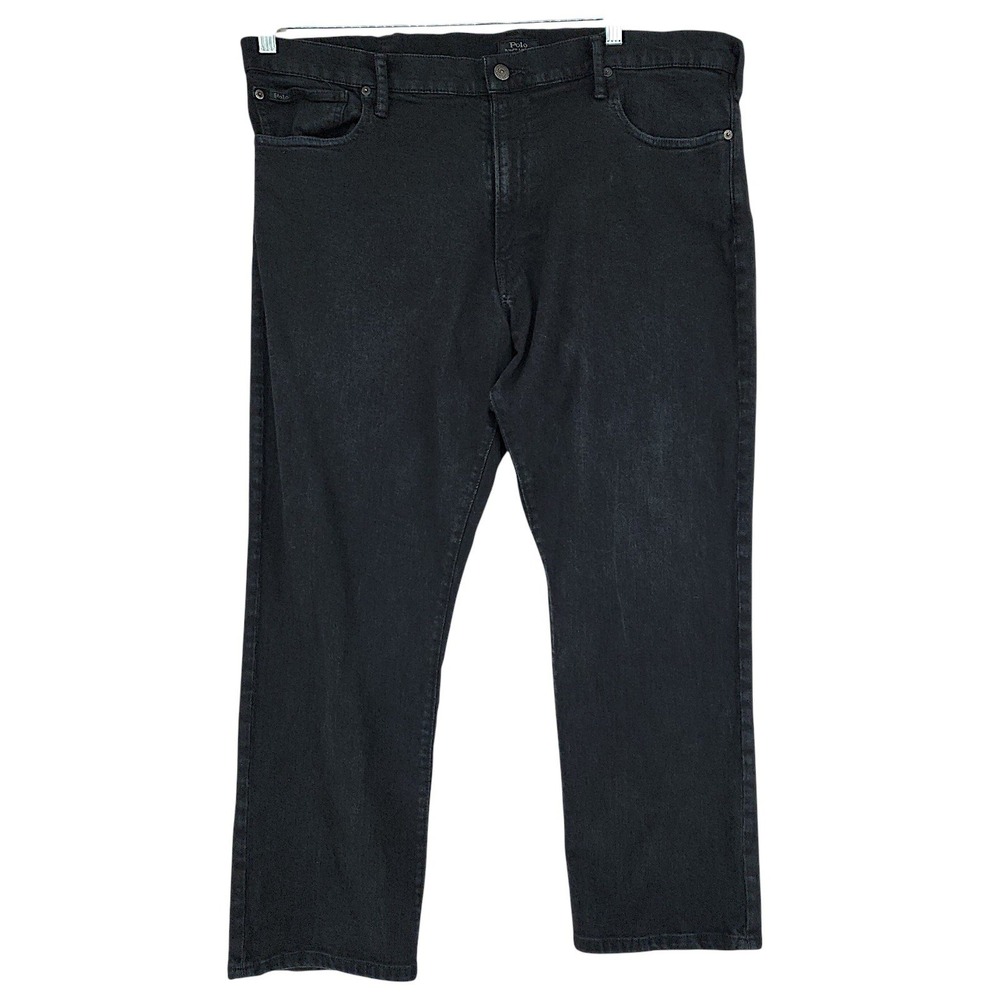 Polo Ralph Lauren Jeans 40x32(29) Mens Black Varick Slim Straight Stretch Denim